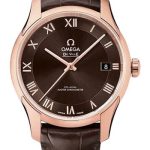 Omega De Ville Hour Vision Co-Axial Master Chronometer Watch – 41 mm Sedna Gold Case – Two-Zone Brown Dial – Brown Leather Strap – 433.53.41.21.13.001