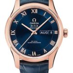 Omega De Ville Hour Vision Co-Axial Master Chronometer Annual Calendar Watch – 41 mm Sedna Gold Case – Two-Zone Blue Dial – Blue Leather Strap – 433.53.41.22.03.001