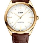 Omega De Ville Tresor Omega Co-Axial Master Chronometer – 40 mm Yellow Gold Case – Ivory Enamel Dial – Brown Leather Strap – 435.53.40.21.09.001