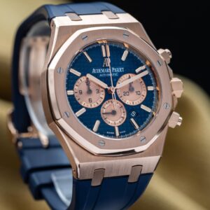Audemars Piguet Royal Oak Chronograph 41mm – Rose Gold, Blue Dial