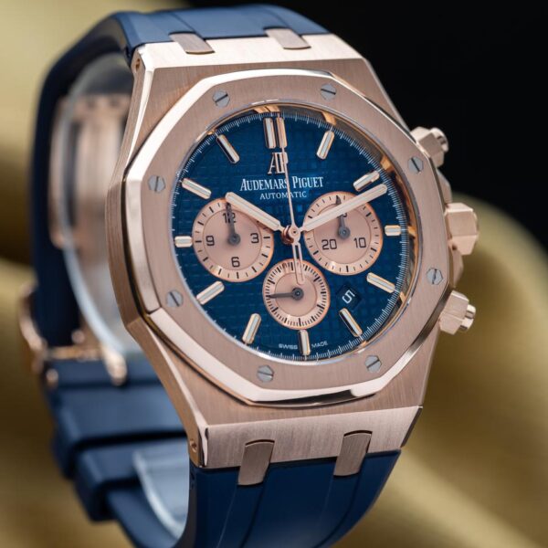 Audemars Piguet Royal Oak Chronograph 41mm – Rose Gold, Blue Dial