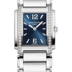 Patek Philippe Twenty~4 Watch – Medium Stainless Steel Case – Blue Arabic Dial – 4910/1200A-001