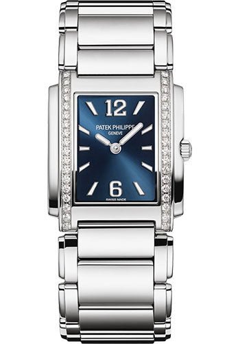 Patek Philippe Twenty~4 Watch – Medium Stainless Steel Case – Blue Arabic Dial – 4910/1200A-001