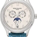 Patek Philippe Complications Annual Calendar Moon Phases White Gold Silver Dial – 4947G-010