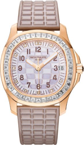 Patek Philippe Aquanaut Luce Haute Joaillerie Rose Gold Diamonds Mother of Pearl Beige Diamond Dial – 5072R-001