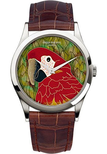 Patek Philippe Calatrave Red Macaw CloisonnŽ Watch – 5077P-080