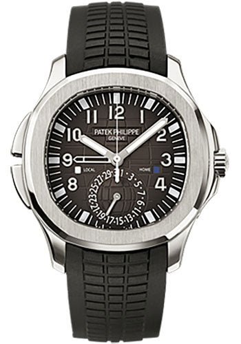Patek Philippe Mens Aquanaut Dual Time Watch – 5164A-001