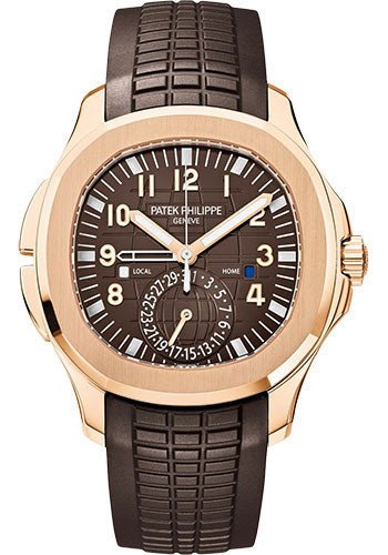 Patek Philippe Mens Aquanaut Travel Time Watch – 5164R-001