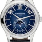 Patek Philippe Complications Annual Calendar Moon Phase White Gold Blue Dial – 5205G-013