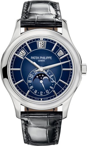 Patek Philippe Complications Annual Calendar Moon Phase White Gold Blue Dial – 5205G-013