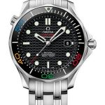 Omega Seamaster Diver 300 M Co-Axial Specialty Olympic Collection Rio 2016 Limited Edition of 3016 Watch – 41 mm Steel Case – Unidirectional Black Ceramic Bezel – Black Dial – 522.30.41.20.01.001