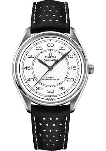 Omega Specialities Olympic Official Timekeeper Limited Edition Set – 39.5 mm Steel Case – White Dial – Black Micro-Perforated Leather Strap Limited Edition of 100 – 522.32.40.20.04.003