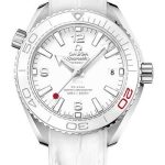 Omega Planet Ocean 600M Co-Axial Master Chronometer – Tokyo 2020 Limited Edition of 2020 Watch – 39.5 mm Steel Case – Unidirectional Bezel – White Dial – White Leather Strap – Additional Steel Bracelet – 522.33.40.20.04.001