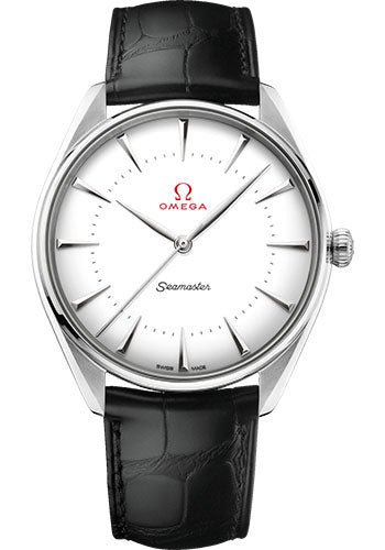 Omega Specialities Olympic Official Timekeeper Watch – 39.5 mm White Gold Case – Eggshell White Enamel Dial – Leather Strap – 522.53.40.20.04.002