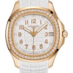 Patek Philippe Aquanaut Selfwinding – 38.8 mm Rose Gold Case – Diamond Bezel – White Dial – White Composite Strap – 5268-200R-001