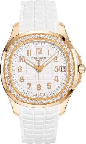 Patek Philippe Aquanaut 38.8mm Luce Rose Gold White Dial Diamond Bezel – 5268/200R-001