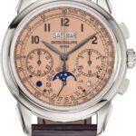 Patek Philippe Grand Complications Chronograph Perpetual Calendar Platinum “Salmon” Golden Opaline Dial – 5270P-001