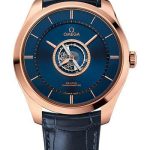 Omega De Ville Tourbillon Co-Axial Numbered Edition – 44 mm Sedna Gold Case – Blue Dial – Blue Leather Strap – 528.53.44.21.03.001
