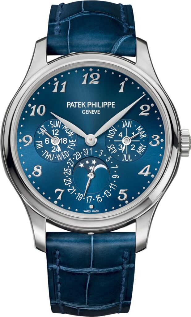 Patek Philippe Grand Complications Perpetual Calendar White Gold Royal Blue Sunburst Dial 39mm – 5327G-001