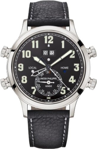 Patek Philippe Grand Complications Alarm Travel Time Platinum Black Dial 42.2mm – 5520P-001
