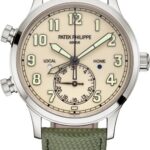 Patek Philippe Complications Calatrava Pilot Travel Time Ivory Dial 42 mm – 5524G-010 – 2025