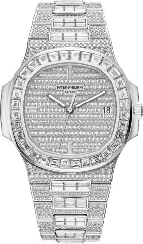 Patek Philippe Nautilus Date Sweep Seconds White Gold/Diamonds Dial & Bezel 40 mm – 5719/10G-010