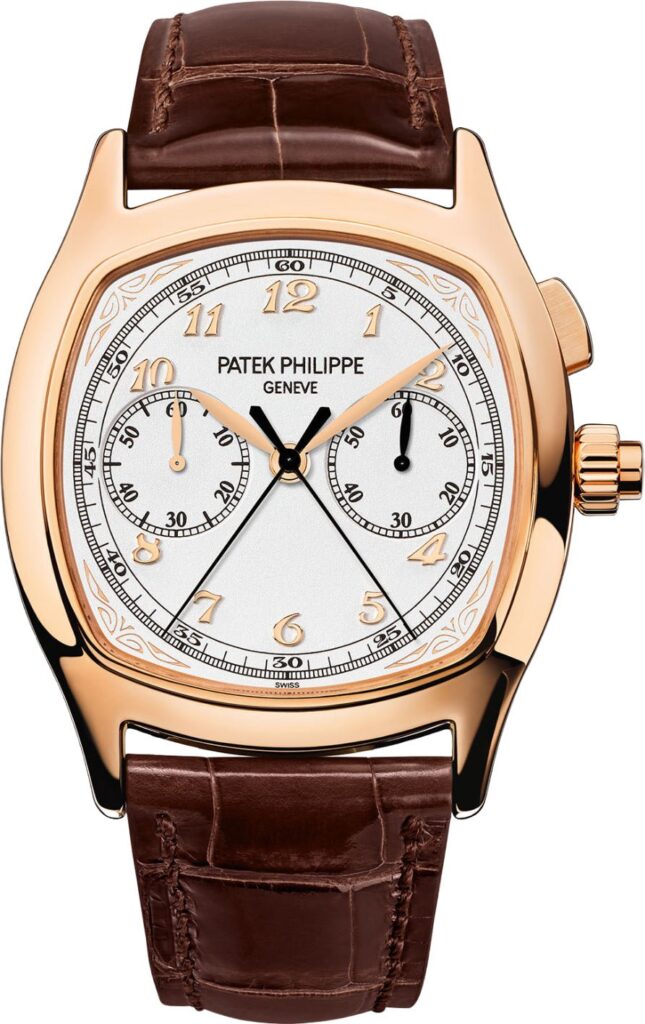 Patek Philippe Grand Complications 37 – 44.6mm Silver Satin Arabic Rose Gold Leather – 5950R-001