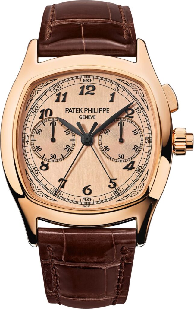 Patek Philippe Grand Complications 37 – 44.6mm Champagne Satin Arabic Rose Gold Leather – 5950R-010