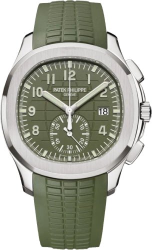 Patek Philippe Aquanaut Chronograph 42.2 mm White Gold Khaki Green Dial – 5968G-010
