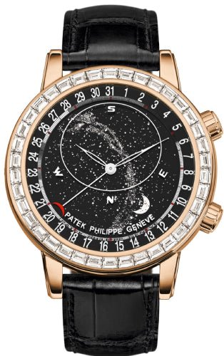 Patek Philippe Grand Complications Celestial Moon Age Rose Gold 44mm Black Sky Chart Dial Diamond Bezel – 6104R-001
