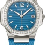 Patek Philippe Nautilus White Gold, Blue Wave Dial, 32mm – 7010G-013-001 – 2025