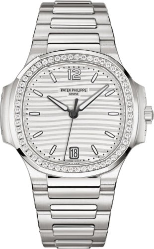 Patek Philippe Nautilus Ladies Stainless Steel Silver Opaline Dial 35.2 mm – 7118/1200A-010
