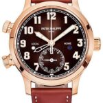 Patek Philippe Complications Calatrava Pilot Travel Time – 37.5mm – Rose Gold – Brown Sunburst Dial – 7234R-001