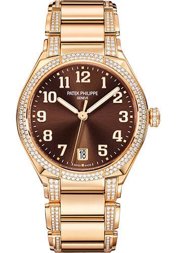 Patek Philippe Twenty~4 Automatic Watch – 36 mm Round Case – Rose Gold – Brown Dial – 7300/1201R-010