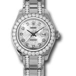 Rolex White Gold Lady-Datejust Pearlmaster 29 Watch – 32 Diamond Bezel – Silver Jubilee Diamond Dial – 80299.74949