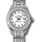 Rolex White Gold Lady-Datejust Pearlmaster 29 Watch – 32 Diamond Bezel – White Diamond Dial – 80299.74949