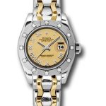 Rolex White Gold Lady-Datejust Pearlmaster 29 Watch – 12 Diamond Bezel – Champagne Mirror Roman Dial – 80319 chrbic