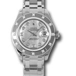 Rolex White Gold Lady-Datejust Pearlmaster 29 Watch – 12 Diamond Bezel – Mother-Of-Pearl Diamond Dial – 80319