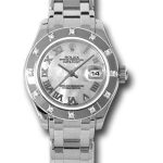 Rolex White Gold Lady-Datejust Pearlmaster 29 Watch – 12 Diamond Bezel – Mother-Of-Pearl Roman Dial – 80319