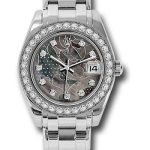 Rolex White Gold Datejust Pearlmaster 34 Watch – 34 Diamond Bezel – Goldust Dream Diamond Dial – 81299