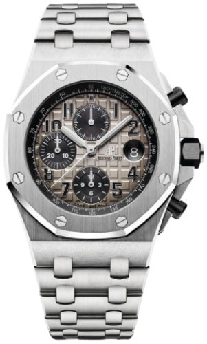 Audemars Piguet “Brick” Offshore Chronograph Platinum 42mm Gray Arabic Dial – 26470PT.OO.1000PT.01