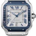 Cartier Santos De Cartier Large Automatic Stainless Steel Interchangeable Metal And Rubber – WSSA0047