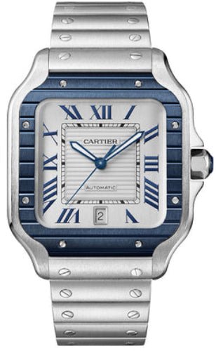 Cartier Santos De Cartier Large Automatic Stainless Steel Interchangeable Metal And Rubber – WSSA0047