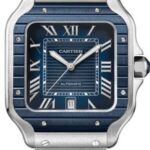 Cartier Santos De Cartier Large Automatic Stainless Steel Interchangeable Metal And Rubber – WSSA0048