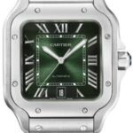 Cartier Santos De Cartier Large Automatic Steel Interchangeable Steel And Leather Bracelets – WSSA0062