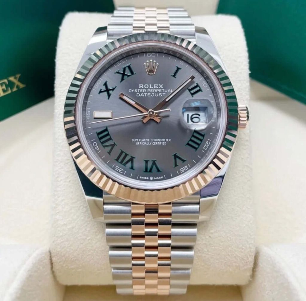 2023 Rolex Datejust 41 Wimbledon 126331 Two Tone Everose / Pink Gold Box Papers