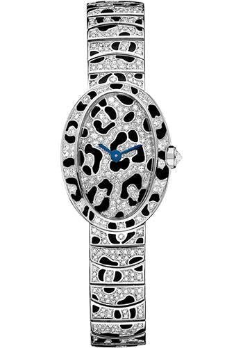 Cartier Mini Baignoire Panther Spots Watch – White Gold Diamond Case – Diamond Dial – Diamond Bracelet – HPI00704