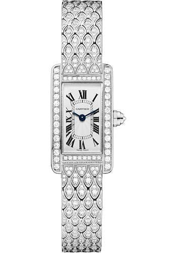 Cartier Tank Americaine Watch – 27 mm White Gold Diamond Case – Diamond Bracelet – HPI00724