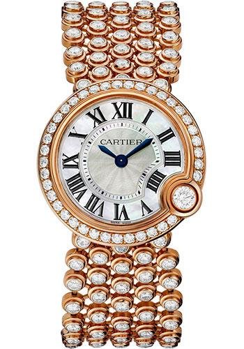 Cartier Ballon Blanc de Cartier Watch – 30.2 mm Pink Gold Case – Diamond Bezel – Mother-of-Pearl Diamond Dial – Mother Of Pearl Bracelet – HPI00759
