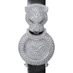 Cartier Panthere Captive de Cartier Watch – White Gold Case – Diamond Bezel – Silver Diamond Dial – Black Alligator Strap – HPI00767